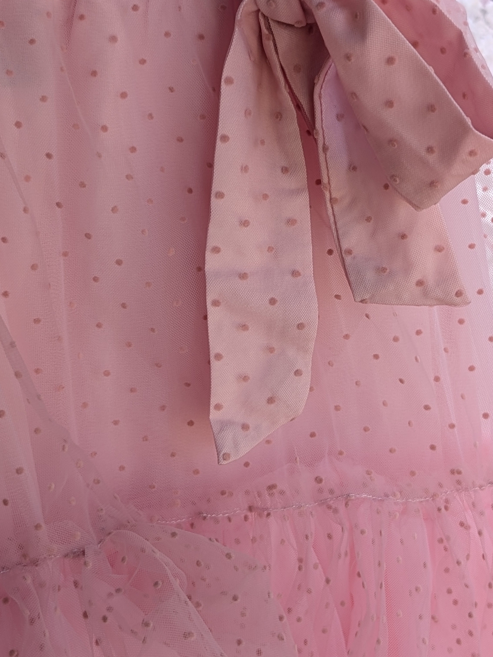 SHEIN Pink Layered Tulle Mini Skirt with Bow - Picture 4 of 5